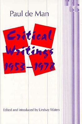 Critical Writings, 1953-1978: Volume 66 - de Man, Paul