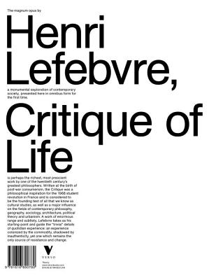 Critique of Everyday Life - Lefebvre, Henri, Professor