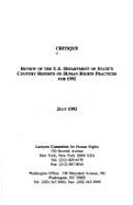 Critique: Review of the U.S. Department of State's Country Reports on Human Rights Practices for 1995 - Lawyers Committee for Human Rights