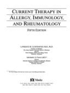 Current Therapy in Allergy, Immunology and Rheumatology