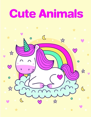 Cute Animals: Coloring Book, Relax Design for Artists with fun and easy design for Children kids Preschool - Mimo, J K