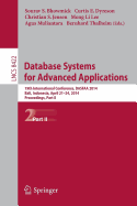 Database Systems for Advanced Applications: 19th International Conference, Dasfaa 2014, Bali, Indonesia, April 21-24, 2014. Proceedings, Part II