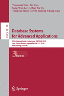 Database Systems for Advanced Applications: 25th International Conference, Dasfaa 2020, Jeju, South Korea, September 24-27, 2020, Proceedings, Part III