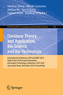 Database Theory and Application, Bio-Science and Bio-Technology: International Conferences, DTA / BSBT 2010, Held as Part of the Future Generation Information Technology Conference, FGIT 2010, Jeju Island, Korea, December 13-15, 2010. Proceedings