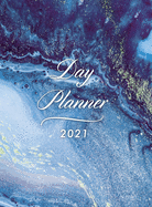 Day Planner 2021 Daily Large: Hardcover Agenda 8.5" x 11" 1 Page per Day Planner Blue Marble January - December 2021 Dated Planner 2021 Productivity, XXL Planner, Daily and Monthly