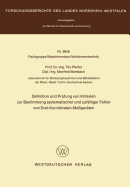 Definition und Prfung von Kriterien zur Bestimmung systematischer und zuflliger Fehler von Drei-Koordinaten-Megerten