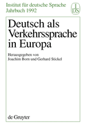 Deutsch als Verkehrssprache in Europa