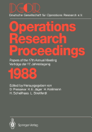 Dgor: Papers of the 17th Annual Meeting / Vortrage Der 17. Jahrestagung 1988