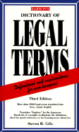 Dictionary of Legal Terms - Gifis, Steven H