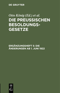 Die nderungen AB 1. Juni 1922: (Vom Landtag Angenommen Am 28. Juni 1922)