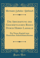 Die Abschaffung Des Geschftlichen Risico Durch Herrn Lassalle: Ein Neues Kapitel Zum Deutschen Arbeiterkatechismus (Classic Reprint)