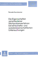 Die Eigenschaften Verschiedener Stichprobenverfahren Bei Wirt- Schafts- Und Sozialwissenschaftlichen Untersuchungen
