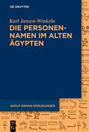 Die Personennamen im Alten ?gypten