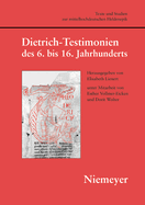 Dietrich-Testimonien Des 6. Bis 16. Jahrhunderts