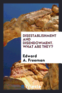 Disestablishment and Disendowment. What Are They?