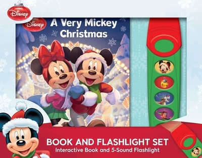 Disney Mickey & Friends: A Very Mickey Christmas Book and 5-Sound Flashlight Set - Pi Kids