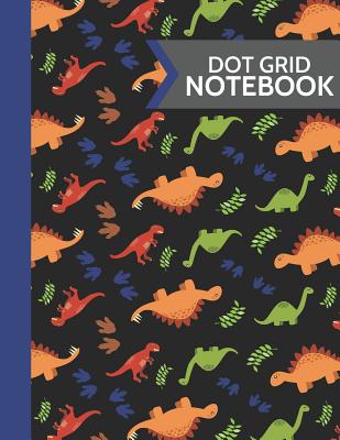 Dot Grid Notebook: Cute Kids Dinosaur Softcover Paperback Dot Grid Journal // Notebook for Children to Write in - Fresh Notebooks, Lilly