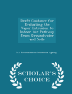 Draft Guidance for Evaluating the Vapor Intrusion to Indoor Air Pathway from Groundwater and Soils