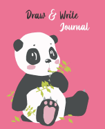 Draw & Write Journal: Pink Primary Composition Notebook - Grades K-2 School Exercise Book - Dotted Midline and Thick Baseline - Picture Space -100 Pages - 7.5 in x 9.25 in