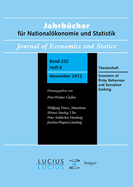 Economics of Risky Behavior and Sensation Seeking: Themenheft 6/Bd. 232 (2012) Jahrb?cher F?r Nationalkonomie Und Statistik