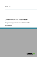 "Ein Universum vor unserer Zeit": Analyse eines populrwissenschaftlichen Artikels