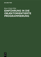 Einfhrung in die objektorientierte Programmierung