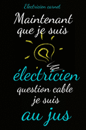 Electricien carnet: Maintenant que je suis lectricien question cable je suis au jus