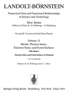 Electron States and Fermi Surfaces of Elements / Elektronenzustnde Und Fermiflchen Von Elementen
