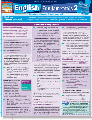 English Fundamentals 2 Laminated Reference Guides - Barcharts, Inc, and Hauer, Joe (Producer)