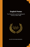 English Poems: The Restoration and the Eighteenth Century (1660-1800)