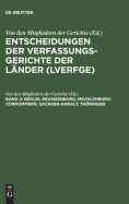 Entscheidungen Der Verfassungsgerichte Der Lander (Lverfge), Band 2, Berlin, Brandenburg, Mecklenburg-Vorpommern, Sachsen-Anhalt, Thuringen