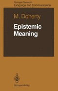 Epistemic Meaning