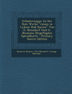 Erl?uterungen Zu Der Dem Werke "reisen in Lykien Und Karien" Von O. Benndorf Und G. Niemann Beigef?gten Specialkarte - Kiepert, Heinrich, and Benndorf, Otto, and Niemann, George