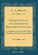 Esperimento Di Una Grammatica Bergomense-Italiana: Compilato a Comodo Ed Utilita de'Giovanetti Suoi Connazionali (Classic Reprint)