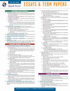 Essays and Term Papers-Rea's Quick Access Reference Chart - The Staff Of Rea