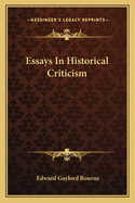 Essays in Historical Criticism