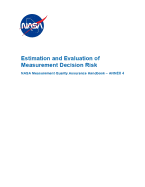 Estimation and Evaluation of Measurement Decision Risk: NASA-HDBK-8739.19-4 Annex 4