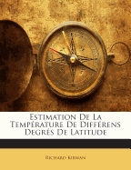 Estimation de La Temperature de Differens Degres de Latitude