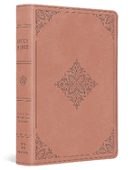 ESV Value Large Print Compact Bible (Trutone, Blush Rose, Fleur-De-Lis Design)