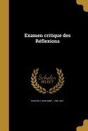 Examen critique des Rflexions