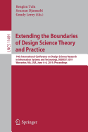 Extending the Boundaries of Design Science Theory and Practice: 14th International Conference on Design Science Research in Information Systems and Technology, Desrist 2019, Worcester, Ma, Usa, June 4-6, 2019, Proceedings