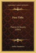 Fara Titlu: Poeme Si Nuvele (1883)