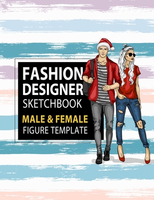 Fashion Sketchbook Figure & Flat Template: Easily Sketching and