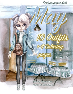 Fashion paper doll May: 10 Outfits + 4 colouring pages - Lunina, Xeniia