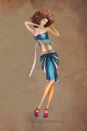 Fashion Sketchbook: Fashion Illustration Afro Hair, Fashion Croquis Templates for Designers