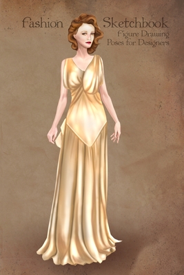 Fashion Sketchbook Figure Drawing Poses for Designers: Fashion sketch templates with 1920 vintage dress illustration - Sketchbooks, Fashion Template