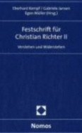 Festschrift Fur Christian Richter II: Verstehen Und Widerstehen - Jansen, Gabriele (Editor), and Kempf, Eberhard (Editor), and Muller, Egon (Editor)
