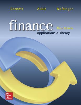 Finance: Applications and Theory with Connect Access Card - Cornett, Marcia Millon, and Adair, Troy, and Nofsinger, John
