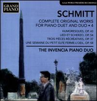 Florent Schmitt: Complete Original Works for Piano Duet and Duo, Vol. 4 - Andrey Kasparov (clavecin); Invencia Piano Duo