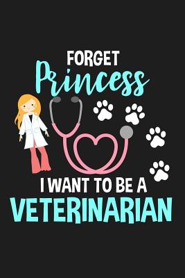 Forget Princess I Want to Be a Veterinarian: Lined Journal Notebook for Future Vets, Girls Who Love Animals, Dogs, Cats - Cricket Press, Happy